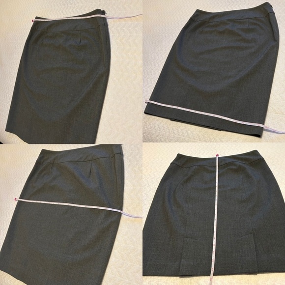 Joseph A. Pencil Skirt with Back Vents Med Grey Size 8 - Picture 10 of 13